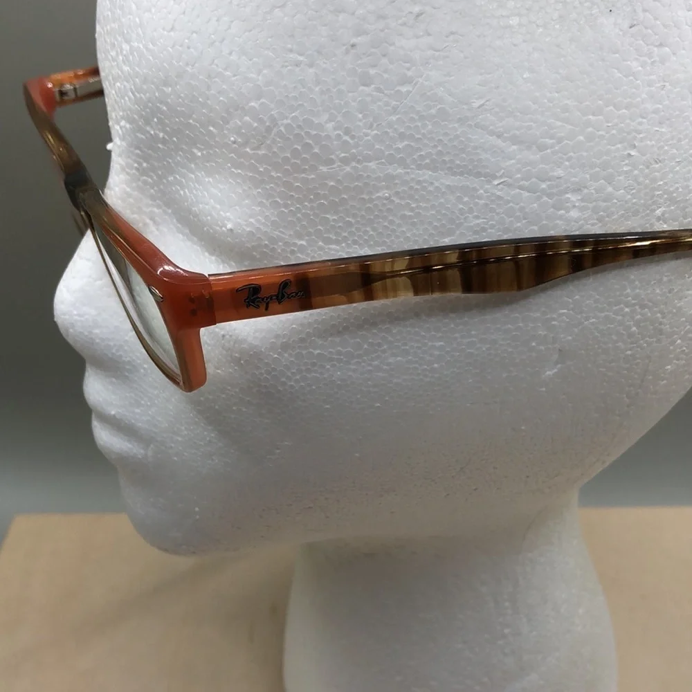 Ray-Ban  RB5150-5487 Women Brown Orange Peachy Rectangle Glasses FRAMES ONLY